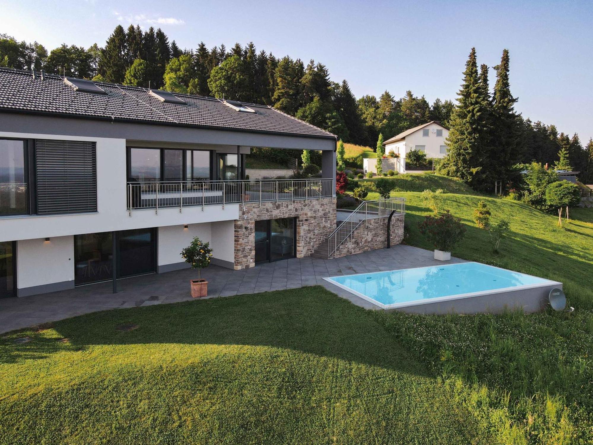 Greim15 --- Ganzes Ferienhaus Mit Fernsicht, Pool, Wellness Deutschlandsberg Eksteriør billede